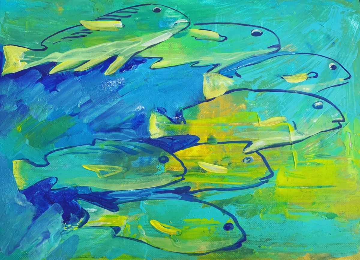Abstract Caribbean fish by Olga Pascari