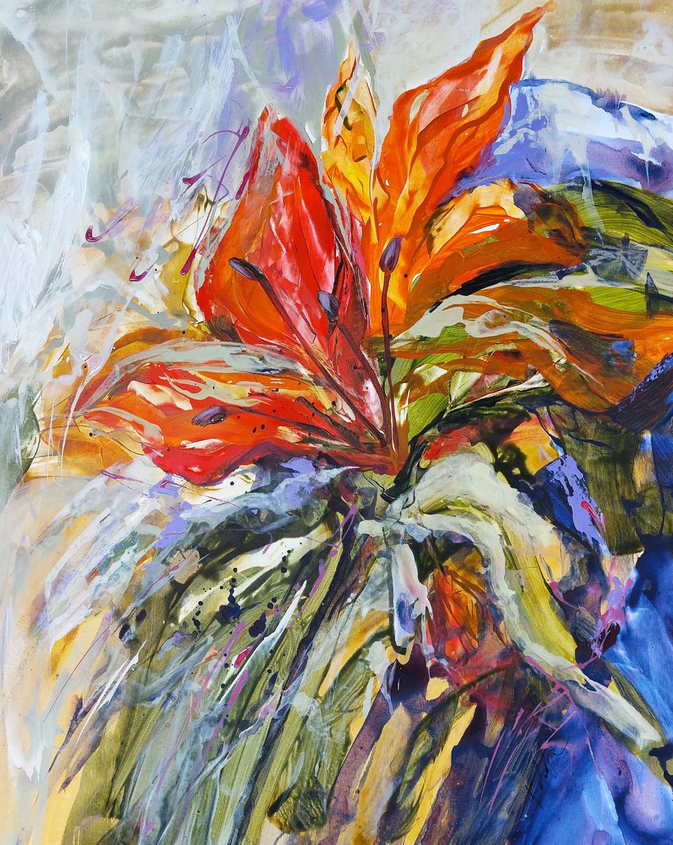 Passion Flower By Katia Solodka, 24 X 30, Artwork For Sale On Artfinder