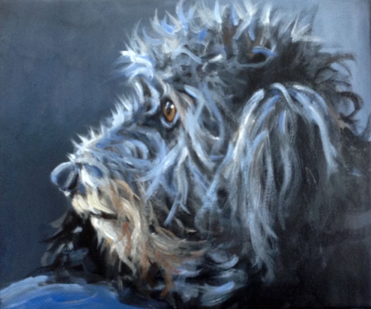 Lurcher By Louise Brown, 15 X 14, Artwork For Sale On Artfinder