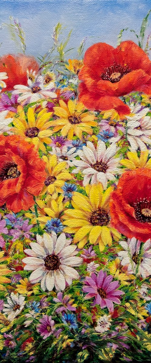 Wild Poppies & Daisies by Anastasia Woron