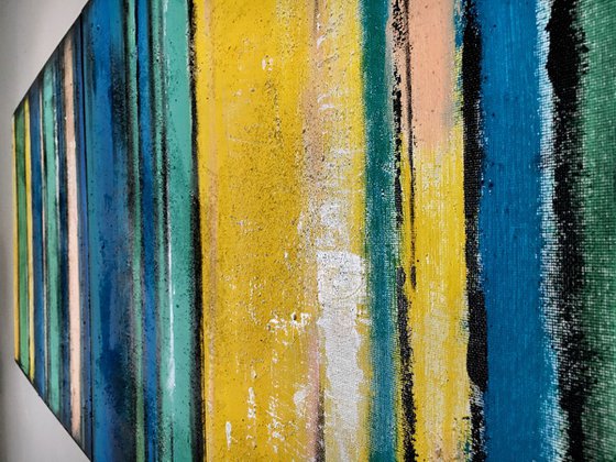 Stripe 10 60x24" XL 153x61cm Abstract Modern Bo Kravchenko