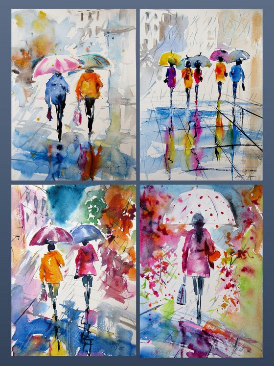Rainy street collection