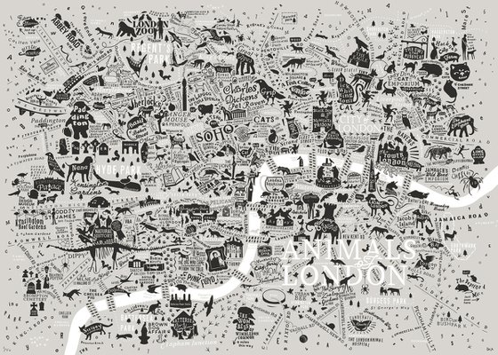 Animals Of London (70cm x 50cm)