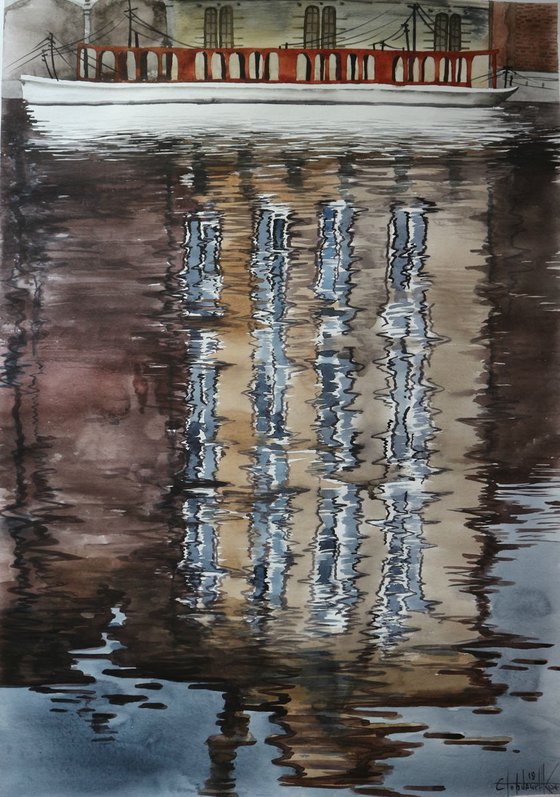 Reflection in water (2019) Watercolor 60*42cm
