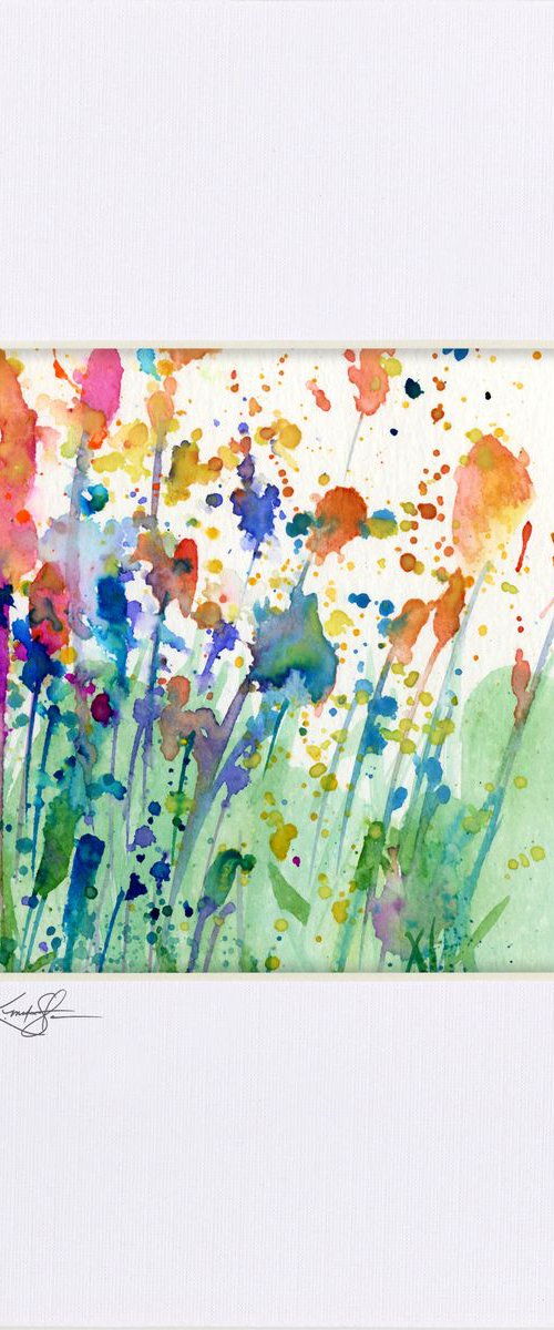 A Walk Among The Flowers 5 - Abstract Floral Watercolor painting by Kathy Morton Stanion by Kathy Morton Stanion