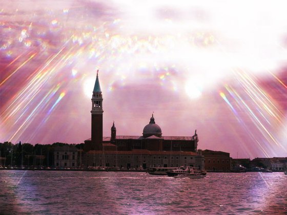 Venice in Italy - 60x80x4cm print on canvas 02442m15 READY to HANG