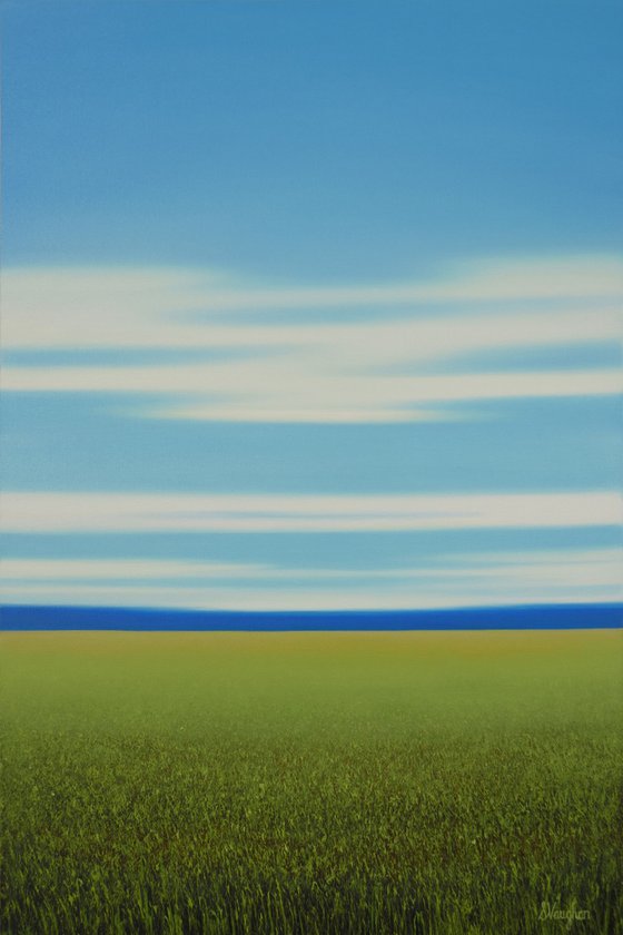 Lush Green Field - Blue Sky