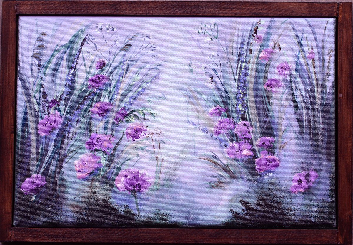 Purple Drift Framed By Katerina Koroleva, 13 X 9, Artwork For Sale On Artfinder