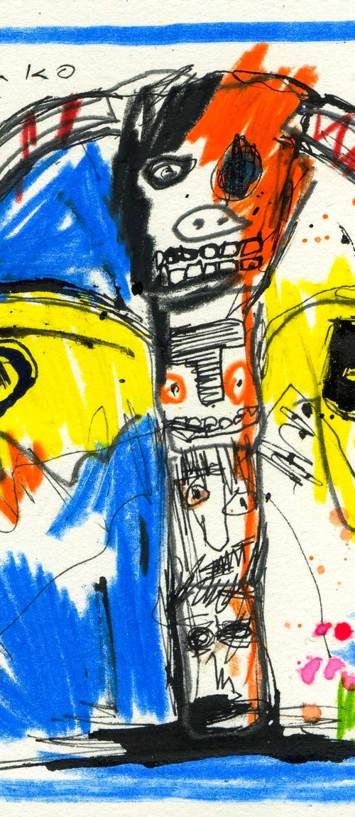 Totem 15.3x15 cm / 6.02x5.90 inch by V. Lishko