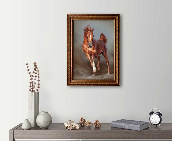 Original painting - Copper arabian horse