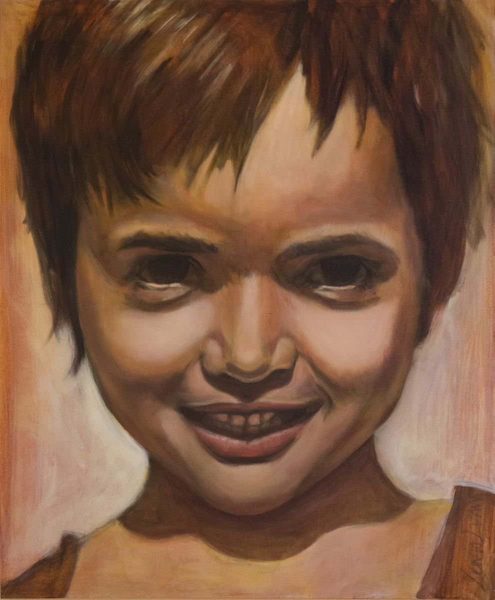 Oil Painting , Innocent Trust By Lewis Evans, 30 X 36, Artwork For Sale On Artfinder