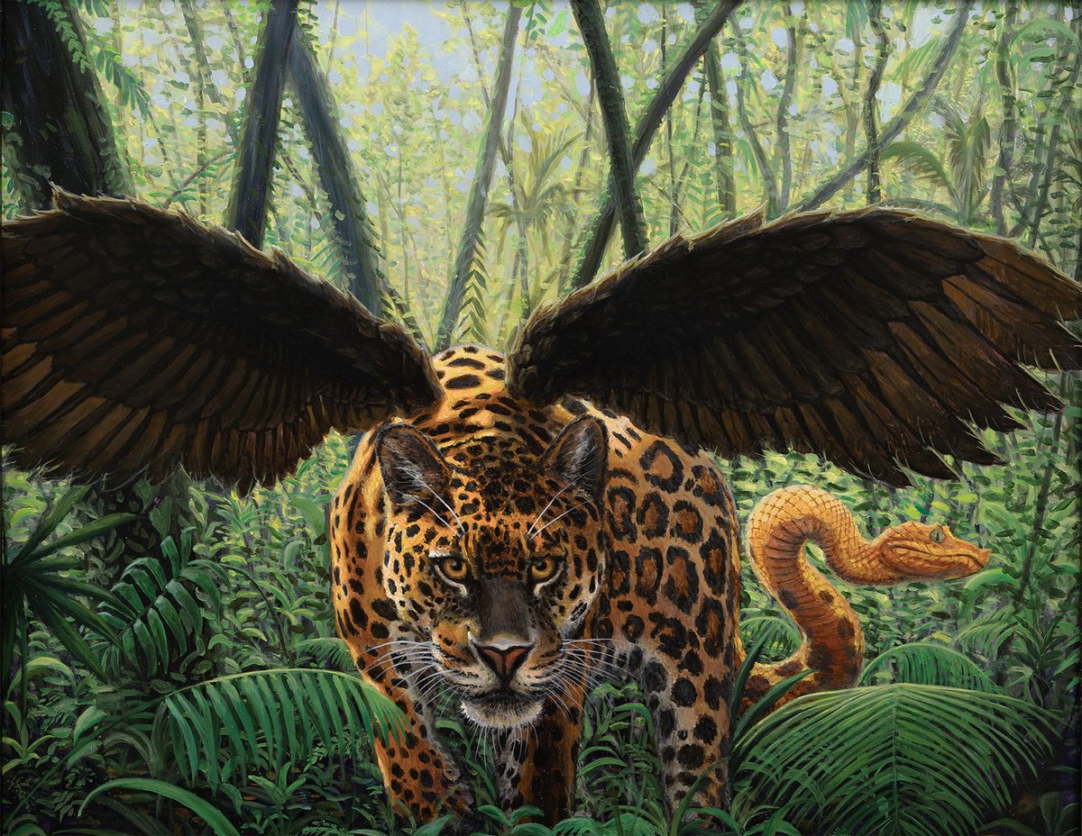Surrealistic Acrylic Painting , Jungle Beast By Wyatt Todd, 24 X 20, Artwork For Sale On Artfinder
