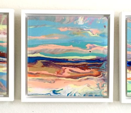 Abstract Painting Contemporary Original art on Plexiglass One of a kind  Framed  Ready to Hang Signed with Certificate of Authenticity by Vahe Yeremyan