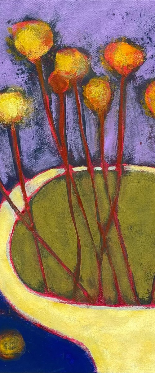 A bouquet of dandelions. by Tatjana Auschew