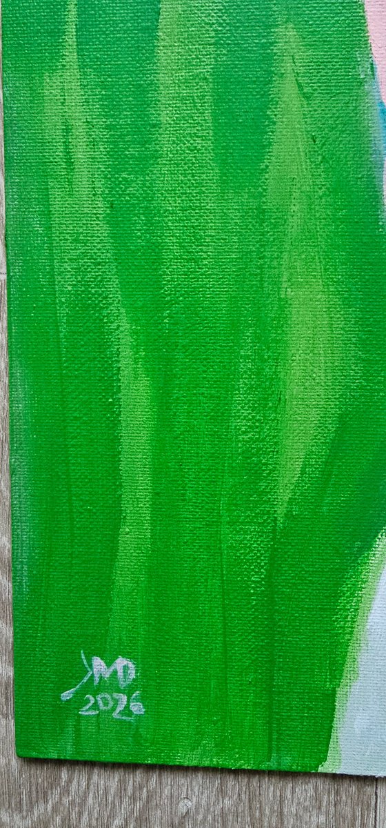 Our couple spring mood green portrait