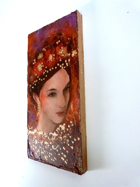 Preciosa Diva 20 x 10 cm on wood.