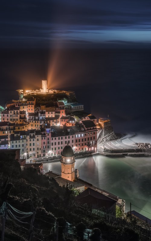 NIGHT ON VERNAZZA by Giovanni Laudicina