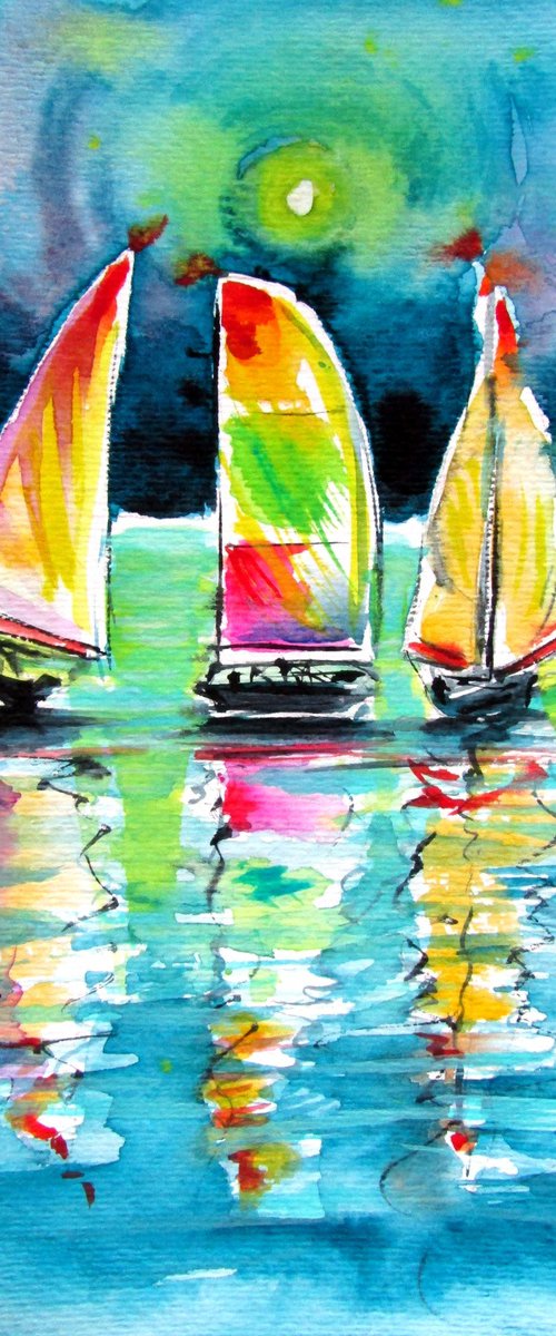 Sailboats III by Kovács Anna Brigitta