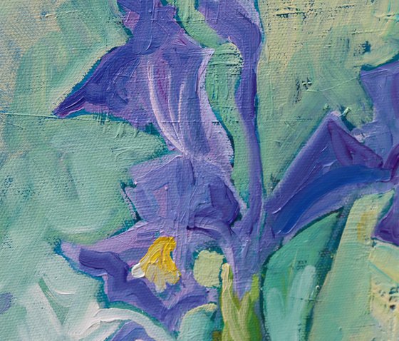 Spring Garden Flowers #5 Purple Irises