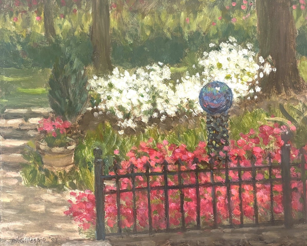 Azalea Garden By Michael Gillespie, 10 X 8, Artwork For Sale On Artfinder