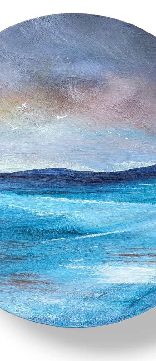 Circular Blue VII by Mel Graham