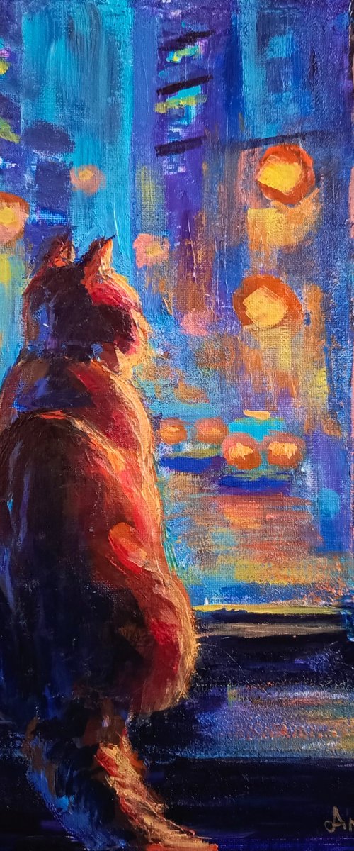 Night cats world by Anastasia Art Line