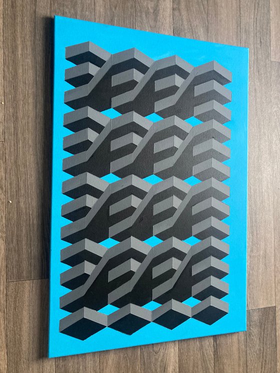 Original Geometric Canvas Painting