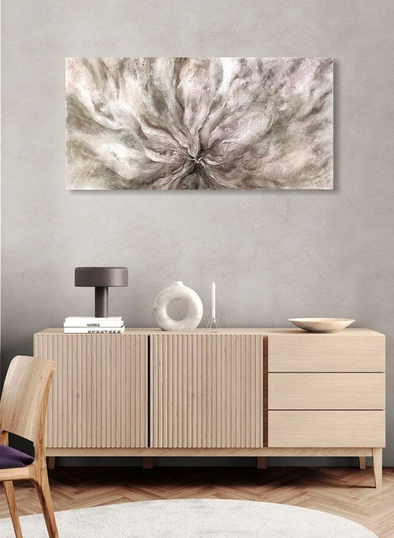 Floral textured wall art