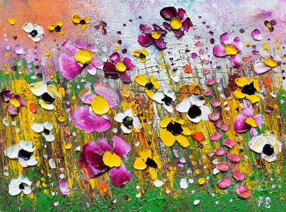 "Abstract Autumn Flowers in Love"