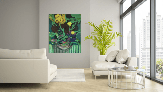 Man in flowers