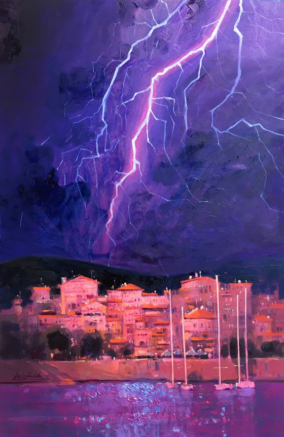 Thunderstorm in Greece