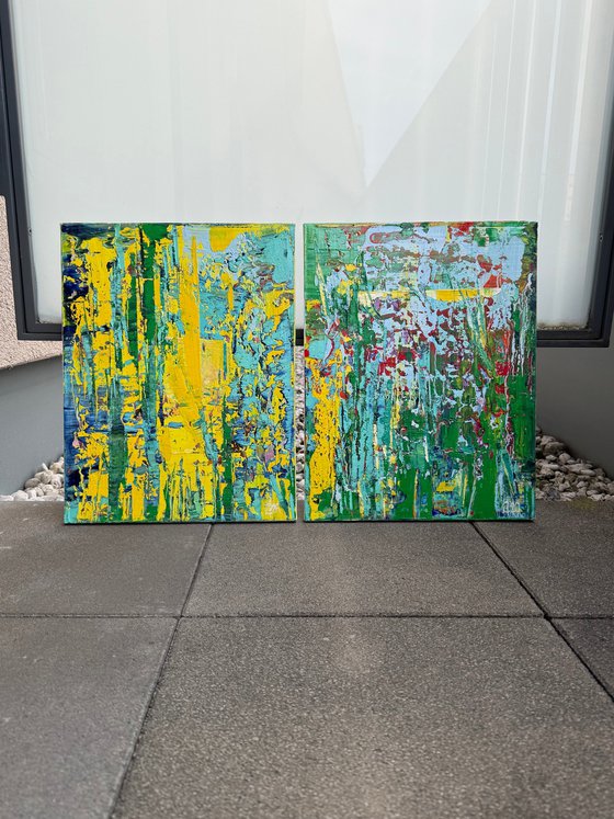 Through the elements. Diptych