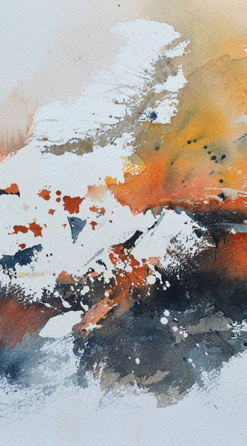 Scirocco - abstract watercolor - 3423 by Pol Henry Ledent