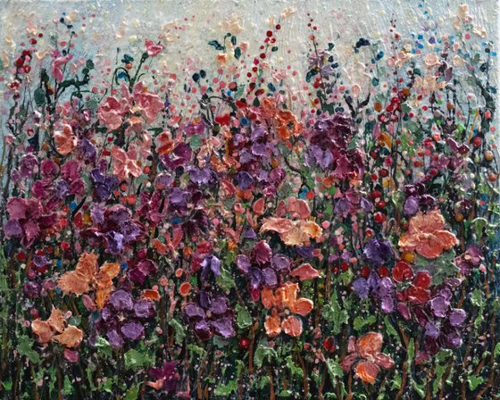 Impressionist Flower Field Art