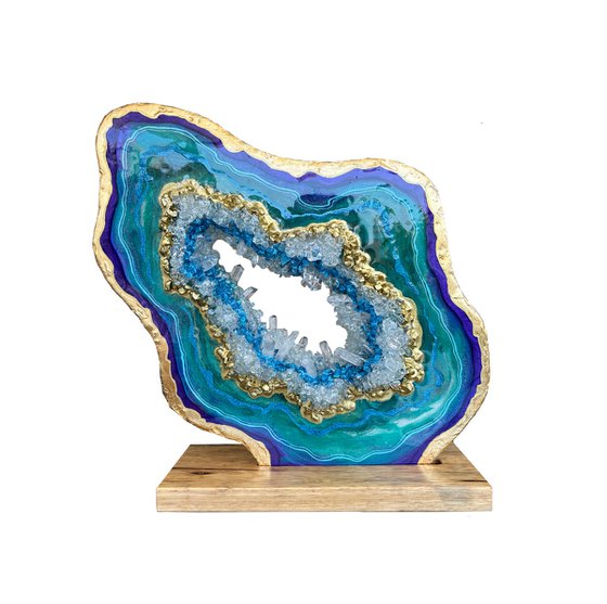 Geode Slice "Malachite purple"