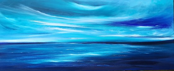 For the Love of Blue I - seascape, emotional, panoramic