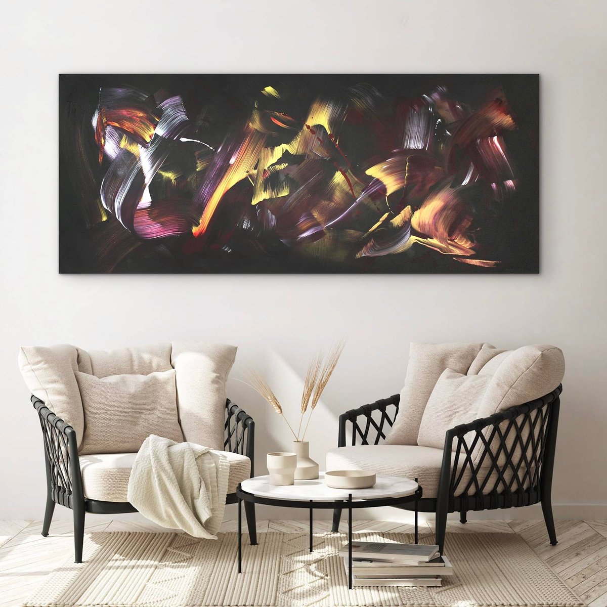  Hushed Ember By Paresh Nrshinga Frsa, 72 X 30, Artwork For Sale On Artfinder