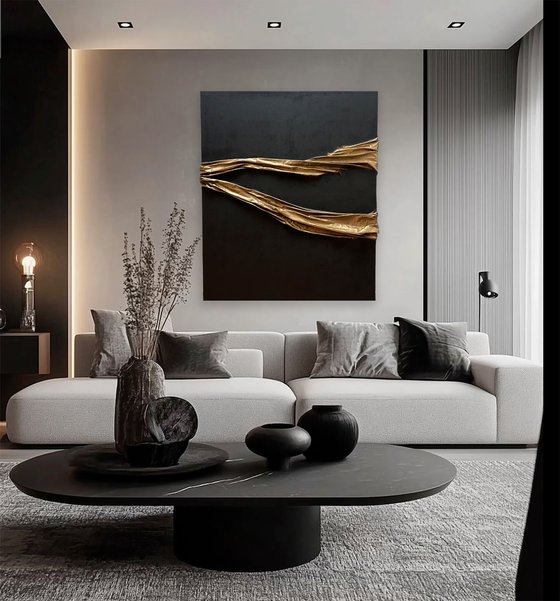 Black & Gold Abstract Elegance