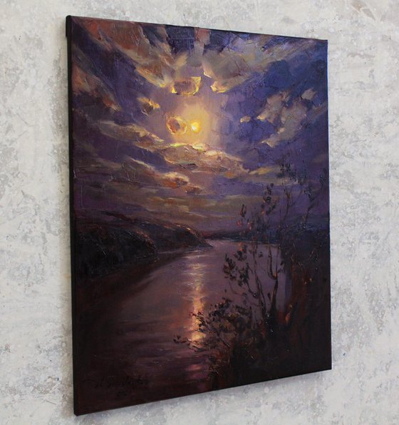 "Moon over the river"