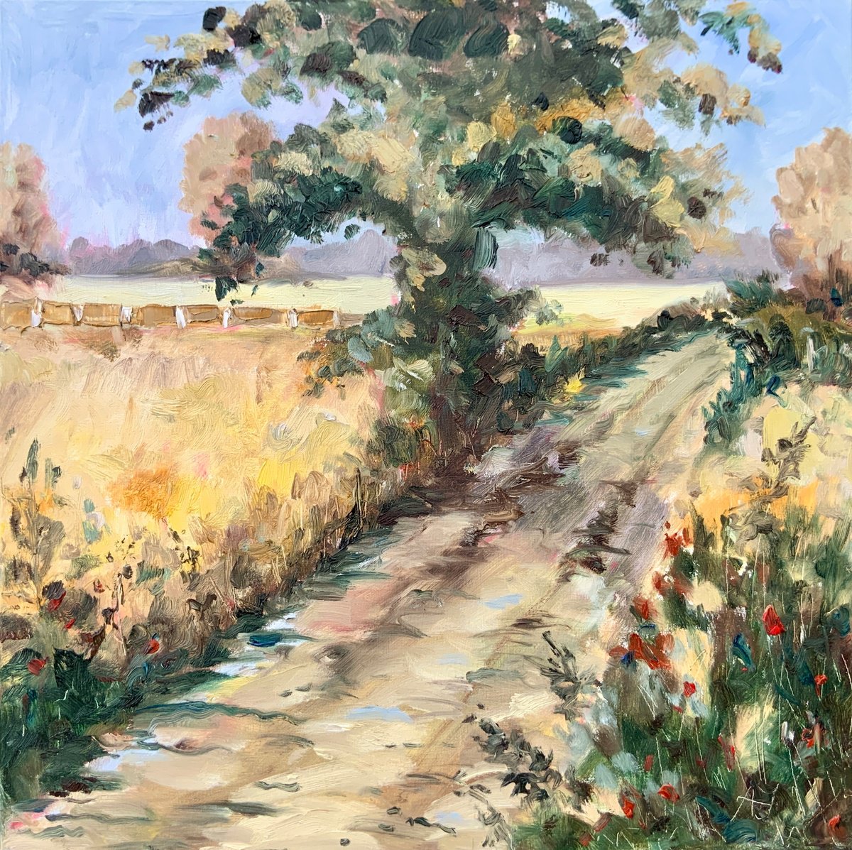 Impressionistic Landscape Oil Painting By Alexandra Jagoda (Ovcharenko), 20 X 20, A Summer