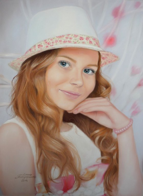 Stephanie.  Custom pastel portrait.