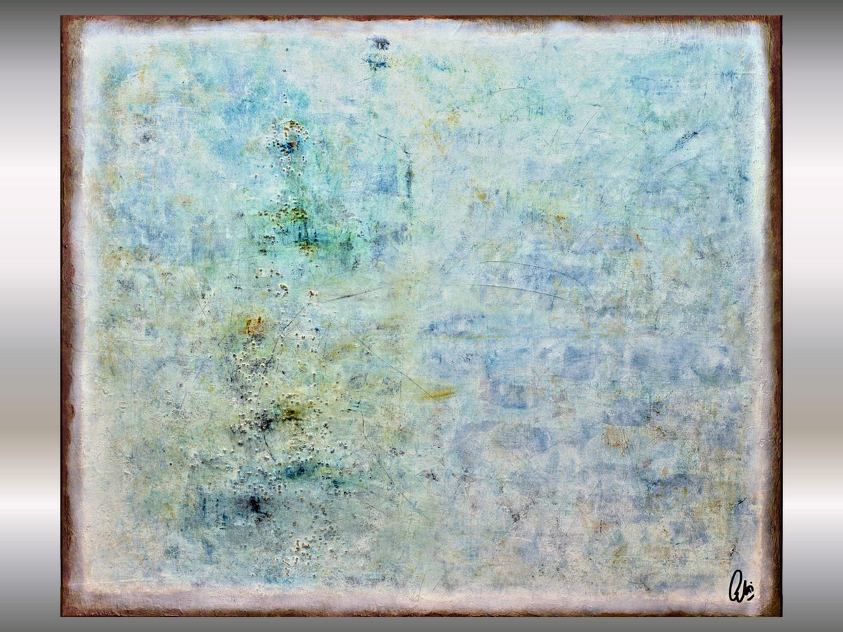 Abstract Acrylic Painting By Edelgard Schroer, 47 X 39, Tranquility, Original Artwork