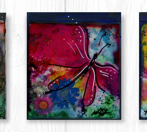 Mixed Media Butterfly Collection 1 by Kathy Morton Stanion