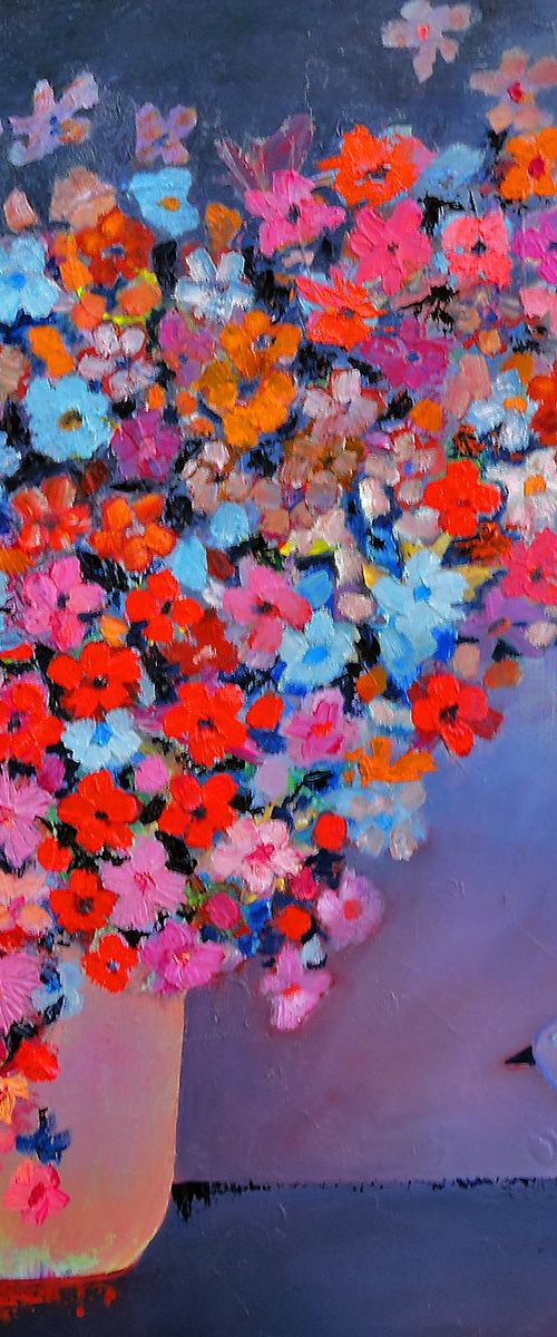 Bouquet and Bird by Veta  Barker