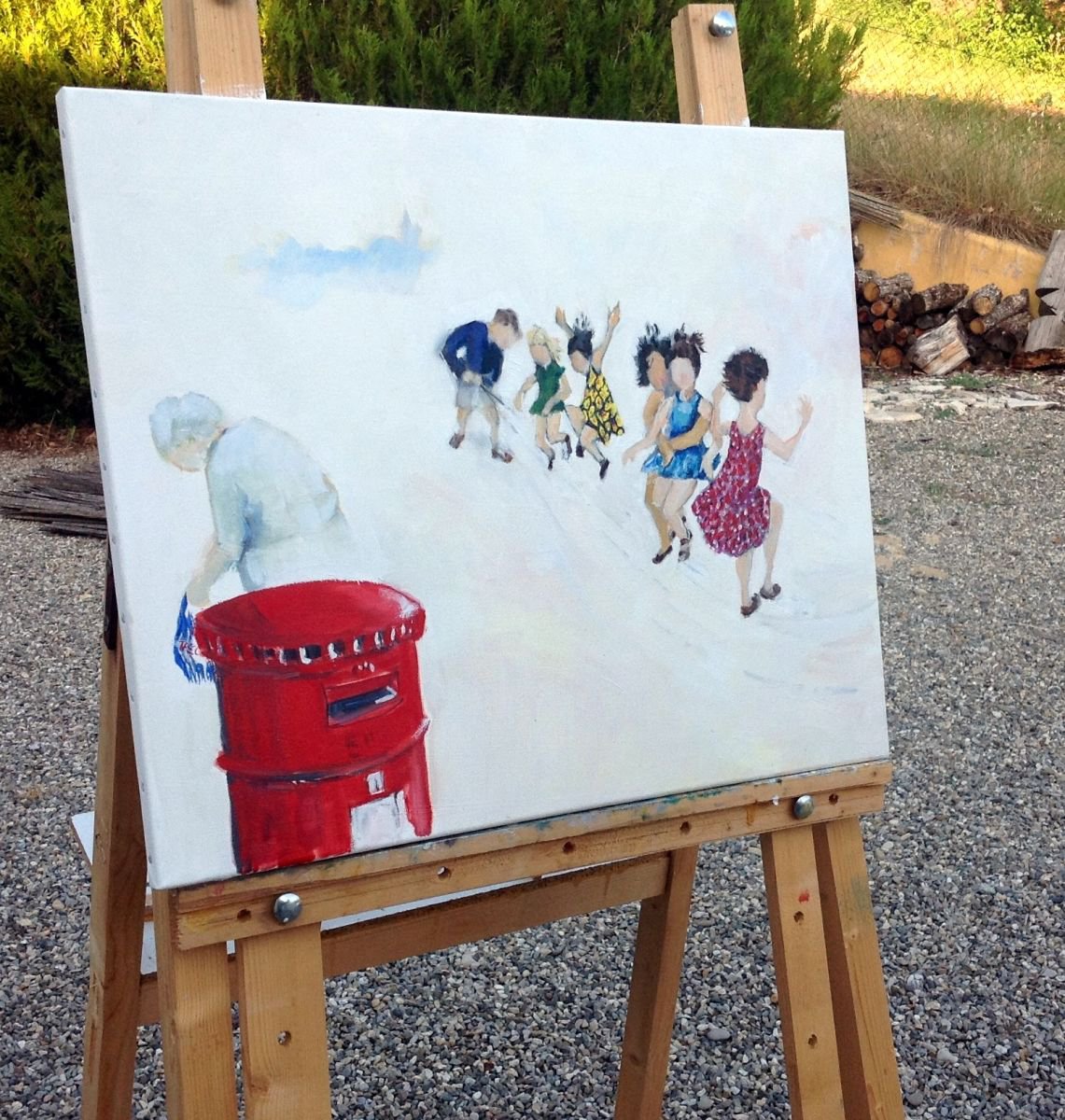 Expressive Portrait Oil Painting By Chris Walker, 24 X 20, Swish, Original Artwork