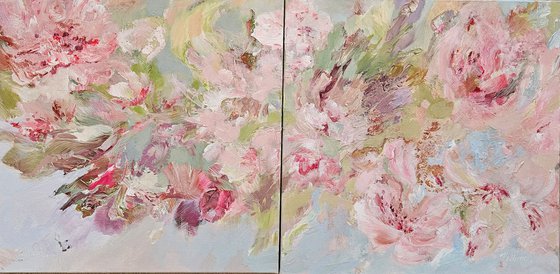 Spring Unfolding Diptych