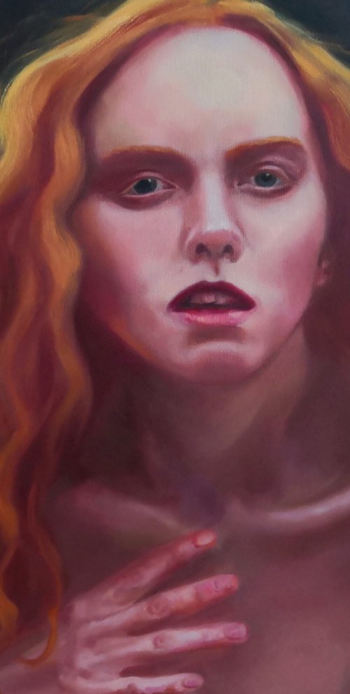 Looking afar. Forest Red-haired Nymph portrait by Jane Lantsman