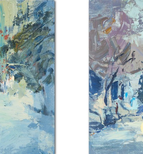 Diptych (urban landscape) by Susana Sancho Beltrán