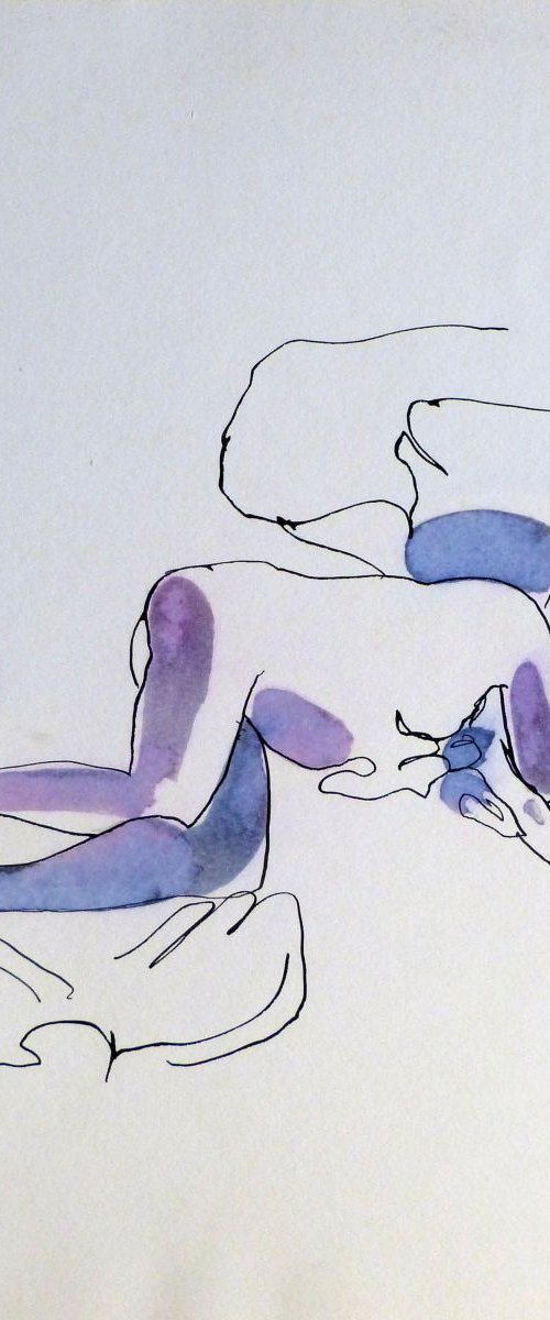 Sleeping Nude, 24x32 cm by Frederic Belaubre