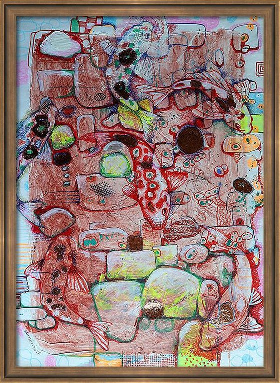 Fantasy with Flowers 334  paper 59x42cm